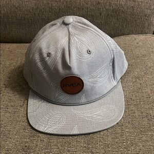 RVCA Gray Paisley Cap with Brown Patch
